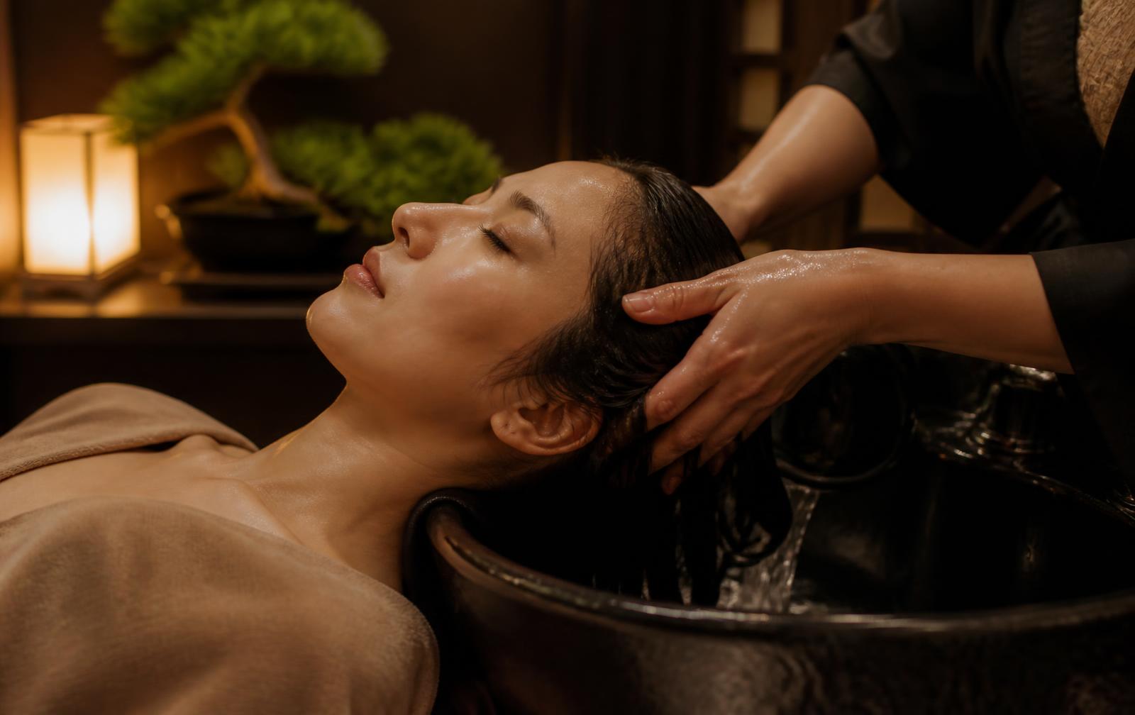 Red Grounding Deep Scalp Massage — Root Chakra head spa ritual